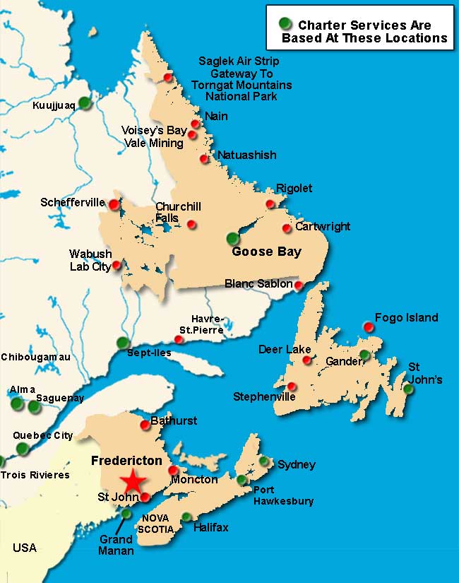 Fredericton Air Charter Directory